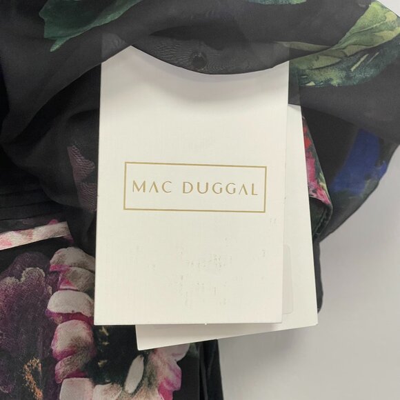 Mac Duggal Bishop Sleeve Floral Print Dress, Size 14 - NWT - Picture 9 of 10